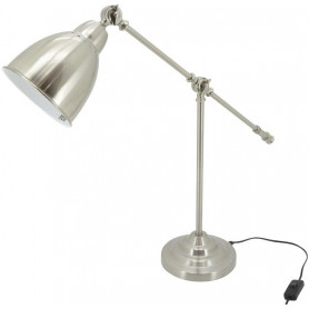 Lampe de Bureau Acier Brossé 57 cm