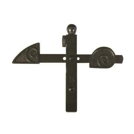 Arrêt de grille à bascule noir réglable pour portail de 45 à 60 mm