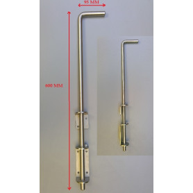 Verrou Inox D 16 mm de Grande Taille de 600 mm