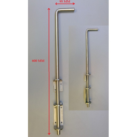 Le verrou Inox D 16 mm de Grande Taille de 600 mm