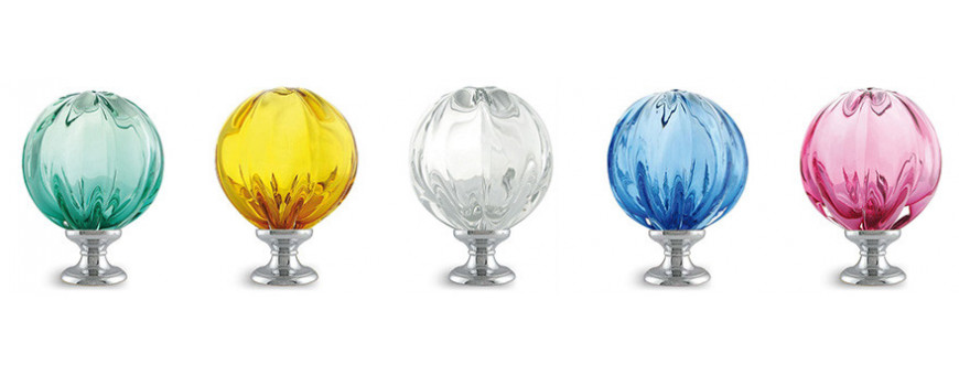 Boule d'escalier en verre modèle CARA translucides