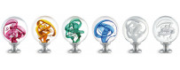 Boules d'escalier en verre, modèles TUBES DE BULLES des Verreries de Bréhat