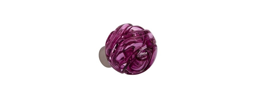Boutons de porte sphériques en verre de Bréhat Lavallière