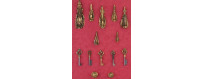 Sabots, boutons, socles et clefs de Style Louis XV