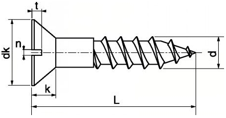 Schema VBA tete fraisee fendue