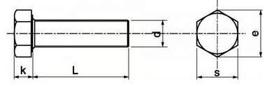 Dimension des vis tête hexagonale inox