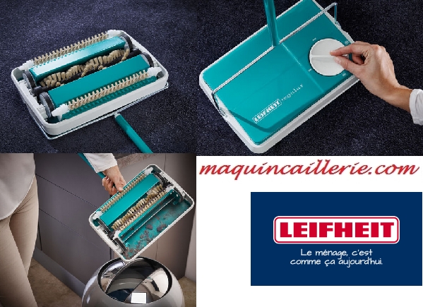 Leifheit - Leifheit Balai mécanique de tapis Regulus Turquoise et blanc  11700 - Aspirateur et balais - Rue du Commerce