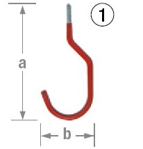 Crochet de suspension gainé